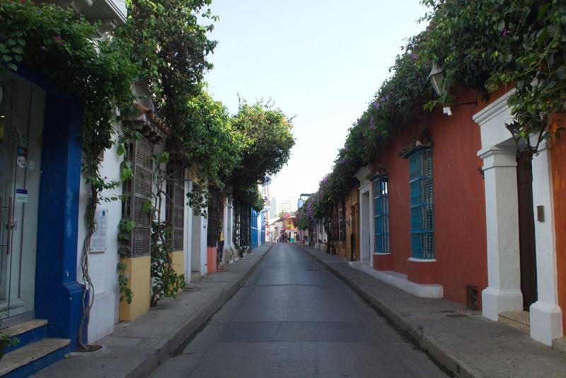 Calle colorida, Cartagena de Indias